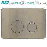 N#1(Nickel) Fienza R&T Round Toilet Button Flush Plate Brushed Nickel Toilets Push Buttons