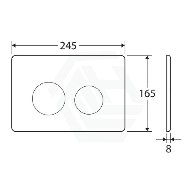 Fienza R&T Round Toilet Button Flush Plate, Brushed Nickel