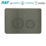 M#1(Gunmetal Grey) Fienza R&T Round Toilet Button Flush Plate Gunmetal Grey Toilets Push Buttons