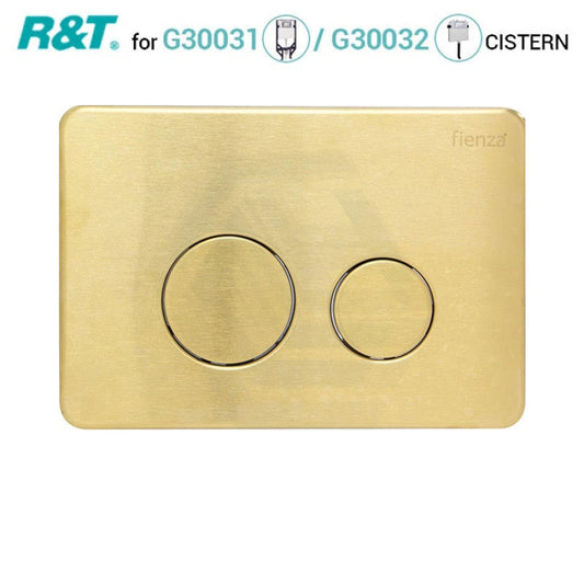 G#2(Gold) Fienza R&T Round Toilet Button Flush Plate Urban Brass Toilets Push Buttons