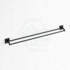 Fienza Sansa 900Mm Double Towel Rail Matte Black Rails