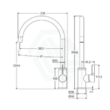 Fienza Sansa Chrome Sink Mixer 360 Swivel Solid Brass