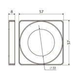 Fienza Sansa Chrome Soft Square Cover Plate Plates