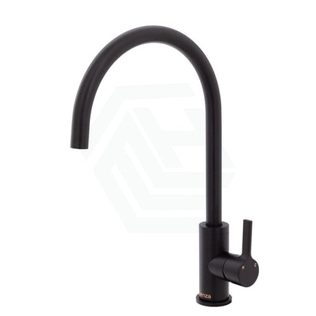 Fienza Sansa Matt Black Sink Mixer 360 Swivel Solid Brass