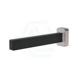 Fienza Sansa Matt Black Solid Brass Wall Spout For Bathroom Brushed Nickel Spouts