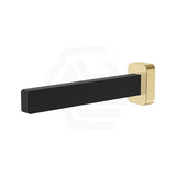 Fienza Sansa Matt Black Solid Brass Wall Spout For Bathroom Urban Spouts