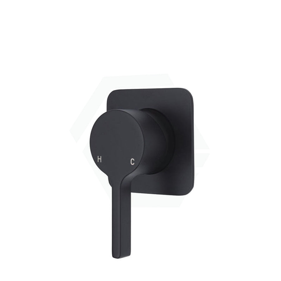 Fienza Sansa Wall Mixer, Matt Black, Soft Square Plate