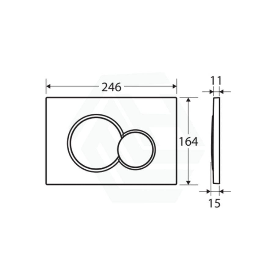 Fienza Sigma41 Round Brushed Copper Flush Button For Geberit Sigma Cistern Toilets Push Buttons