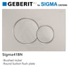 Fienza Sigma41 Round Brushed Nickel Flush Button For Geberit Sigma Cistern Toilets Push Buttons