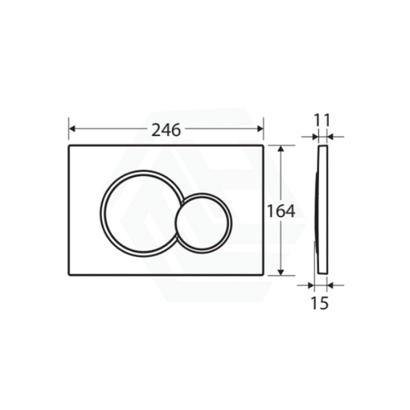 Fienza Sigma41 Round Brushed Nickel Flush Button For Geberit Sigma Cistern Toilets Push Buttons