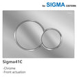 Fienza Sigma41 Round Chrome Flush Button For Geberit Sigma Cistern Toilets Push Buttons