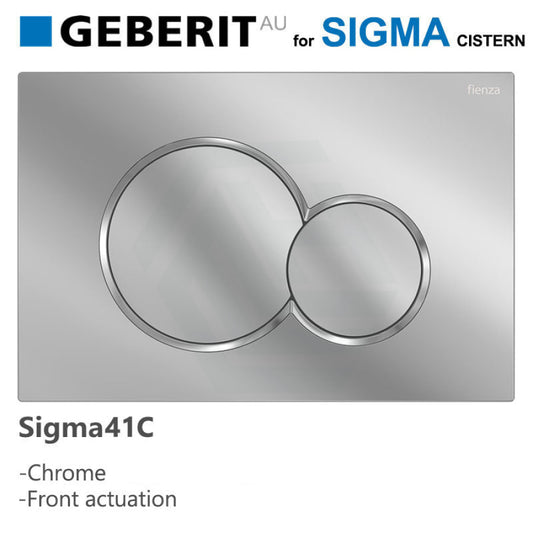 Fienza Sigma41 Round Chrome Flush Button For Geberit Sigma Cistern Toilets Push Buttons