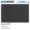 Fienza Sigma41 Round Matt Black Flush Button For Geberit Sigma Cistern Toilets Push Buttons