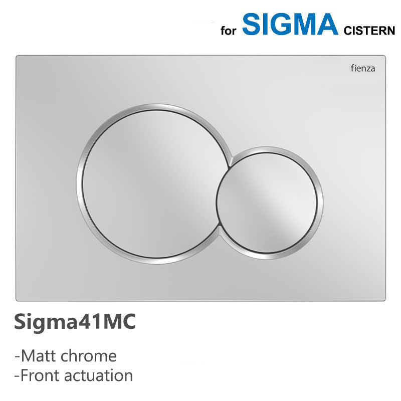 Fienza Sigma41 Round Matt Chrome Flush Button For Geberit Sigma Cistern Toilets Push Buttons