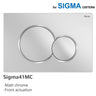 Fienza Sigma41 Round Matt Chrome Flush Button For Geberit Sigma Cistern Toilets Push Buttons