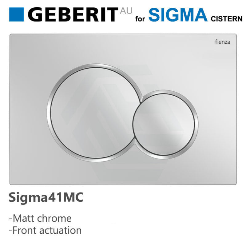 Fienza Sigma41 Round Matt Chrome Flush Button For Geberit Sigma Cistern Toilets Push Buttons