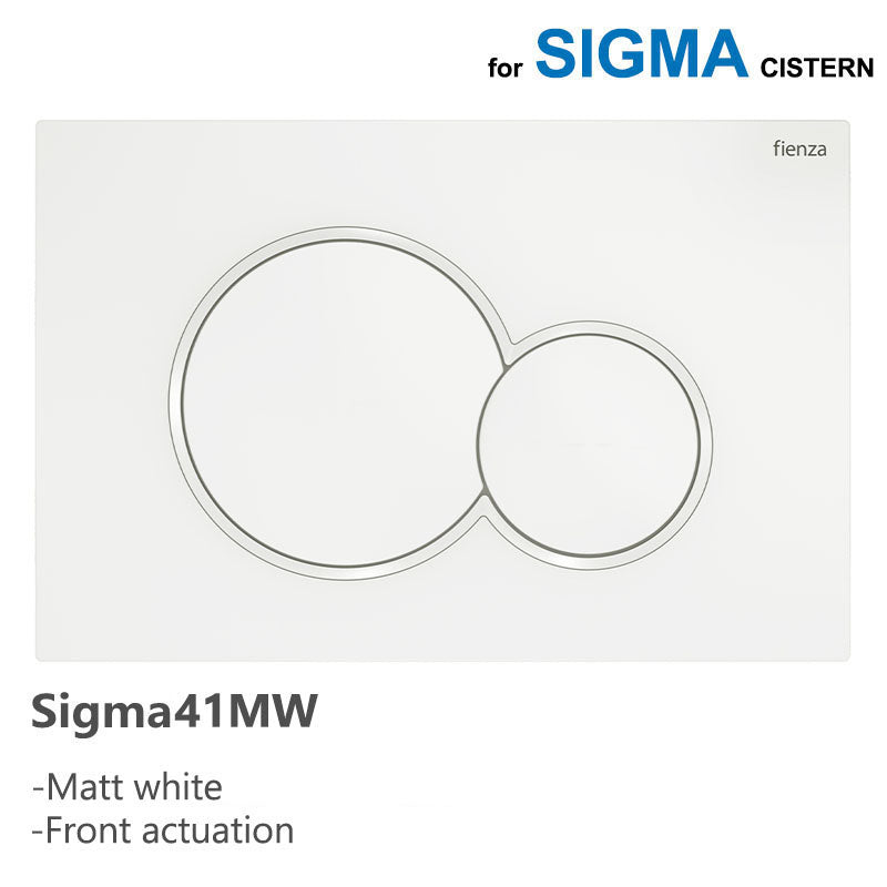 Fienza Sigma41 Round Matt White Flush Button For Geberit Sigma Cistern Toilets Push Buttons