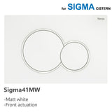 Fienza Sigma41 Round Matt White Flush Button For Geberit Sigma Cistern Toilets Push Buttons