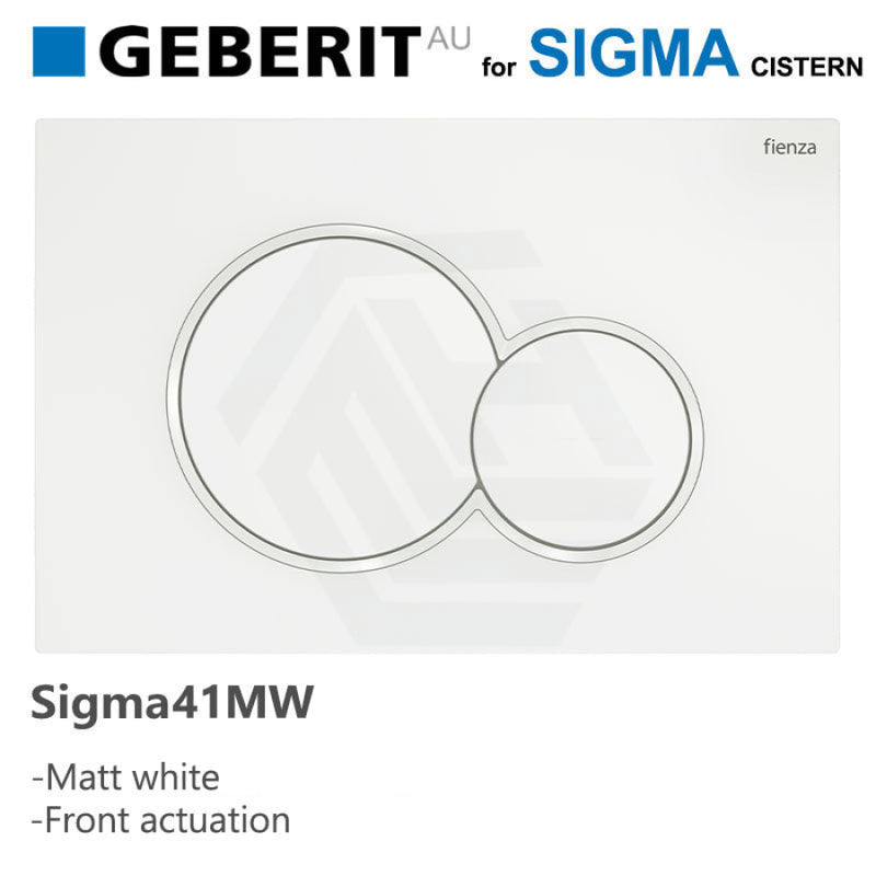 Fienza Sigma41 Round Matt White Flush Button For Geberit Sigma Cistern Toilets Push Buttons