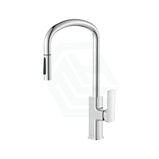 Fienza Tono Chrome Brass 360 Swivel Pull Out Kitchen Sink Mixer Tap Mixers