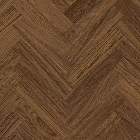 Aquawoodplus™ Waterproof Core Laminate Flooring Walnut Herringbone 12Mm