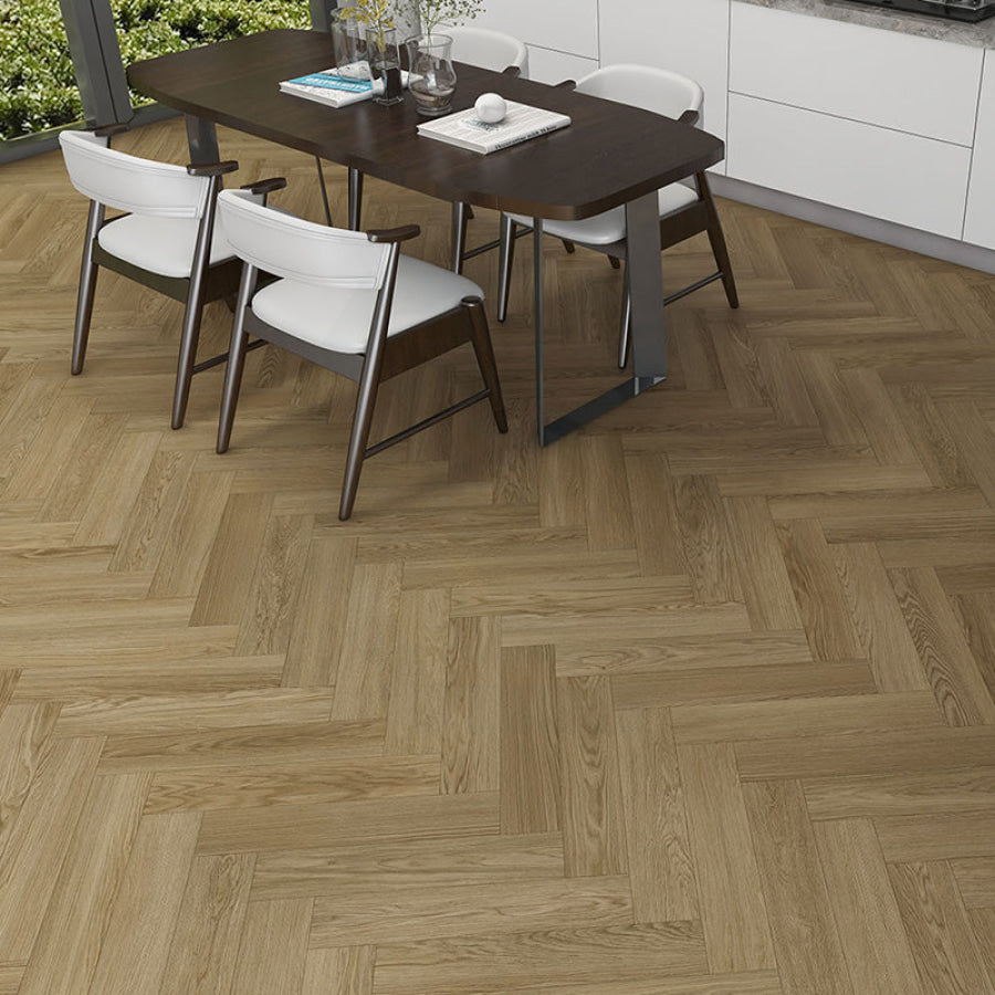 Aquawoodplus™ Waterproof Core Laminate Flooring Great Wall Herringbone 12Mm