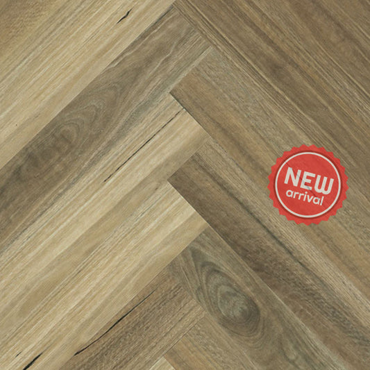 Spc Hybrid Flooring 8Mm Herringbone Spotted Gum With Underlay