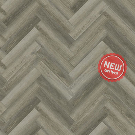 Spc Hybrid Flooring 8Mm Herringbone Edenwood With Underlay