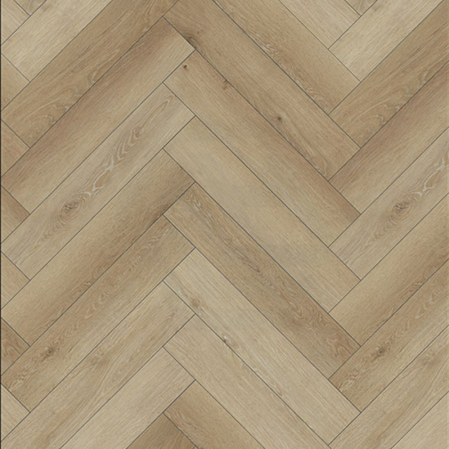 Spc Hybrid Flooring 8Mm Herringbone Ocean Breeze With Underlay