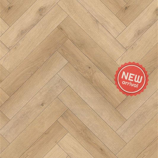 Spc Hybrid Flooring 8Mm Herringbone Silk Road With Underlay