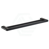 Flores 800Mm Double Towel Rail Matt Black Rails