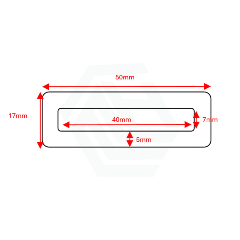 Fienza Rectangular Overflow Plastic Ring White Basin Accessories