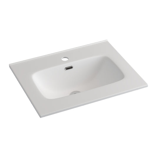 Fienza Joli 600mm Ceramic Full Depth Basin-Top Gloss White 1 or 3 Tap Holes Available