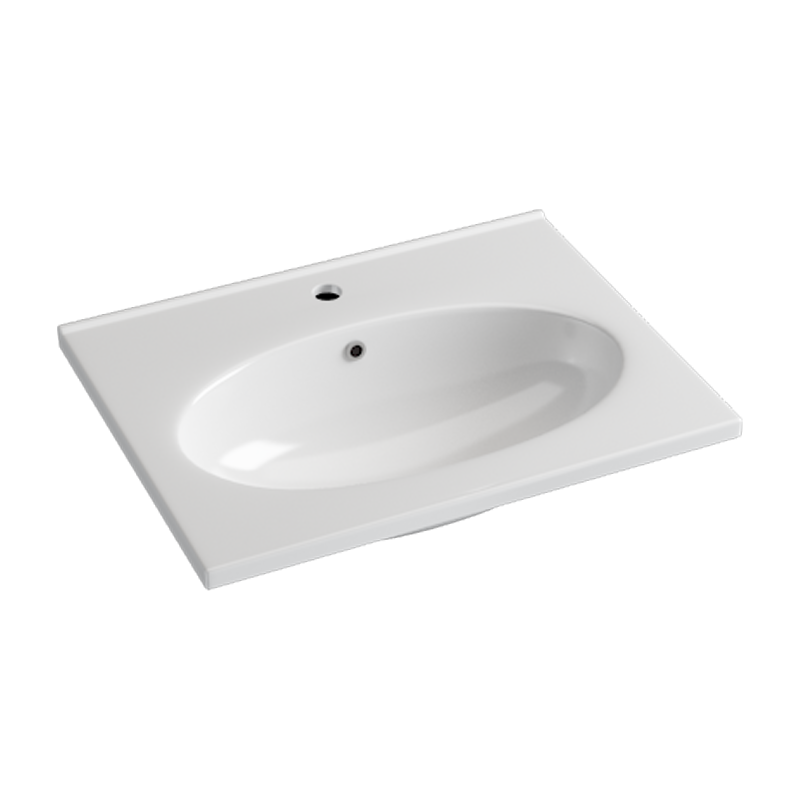 Fienza Rotondo 600Mm Ceramic Basin-Top 1 Or 3 Tap Holes Available Vanity Tops