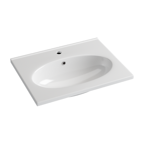 Fienza Rotondo 600Mm Ceramic Basin-Top 1 Or 3 Tap Holes Available Vanity Tops