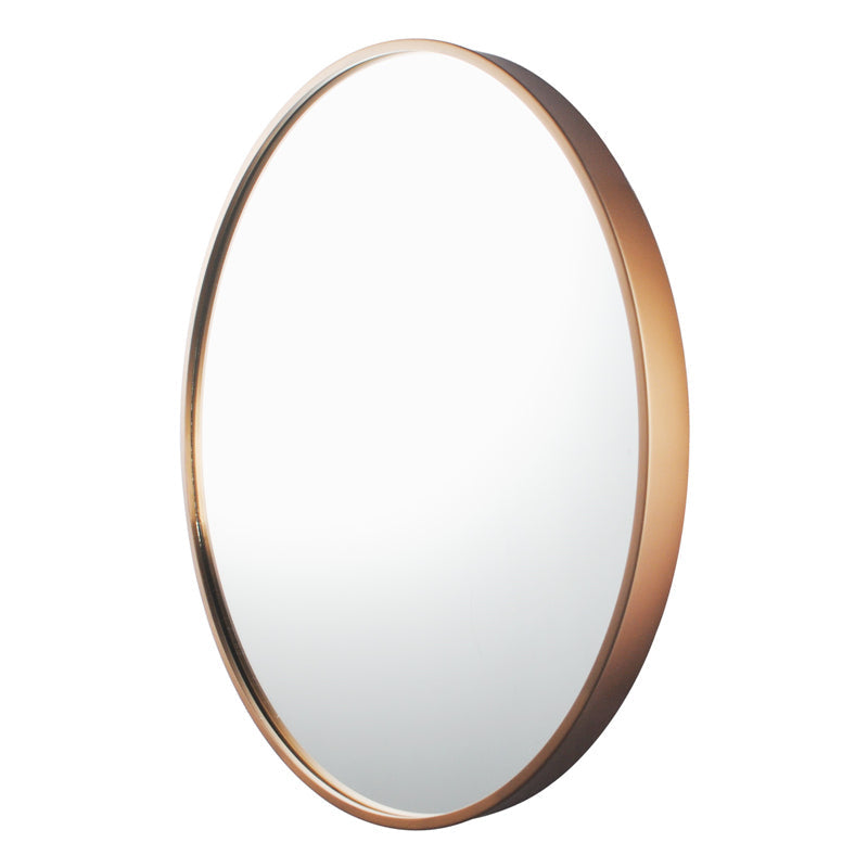 600/800Mm Rose Gold Stainless Steel Framed Round Wall Mirror With Brackets