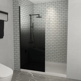 From 900 To 1200X2000Mm Black Color Gradient Frameless Shower Screen Single Door Fixed Panel 10Mm