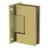 1430-1910Mm Frameless Wall To Shower Screen Door Hung With Fix Panel In Brushed Gold Fittings 10Mm