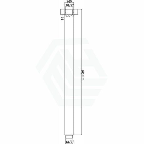 200/400Mm Norico Round Ceiling Shower Arm Brushed Yellow Gold Arms