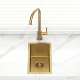 Stainless Steel Kitchen Sink 250mm Brushed Gold