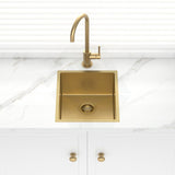 Stainless Steel Kitchen Sink 390mm Brushed Gold