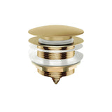 G#1(Gold) 40Mm Brushed Gold Mushroom Solid Brass Bathtub Pop Up Waste Drain No Overflow Wastes