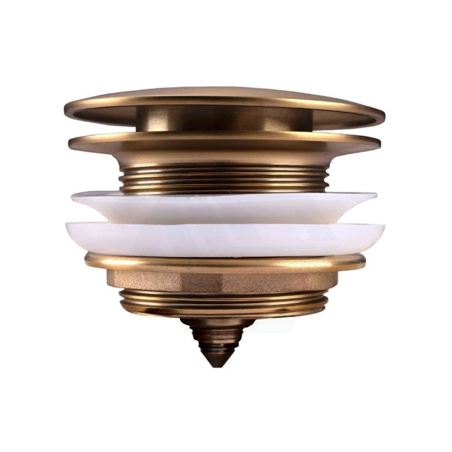 G#1(Gold) 40Mm Brushed Gold Mushroom Solid Brass Bathtub Pop Up Waste Drain No Overflow Wastes