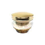 G#1(Gold) 40Mm Brushed Gold Solid Brass Bathtub Mushroom Pop Up Waste Drain No Overflow Wastes