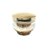 G#1(Gold) 40Mm Brushed Gold Solid Brass Bathtub Mushroom Pop Up Waste Drain No Overflow Wastes