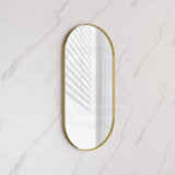 G#1(Gold) 450/600Mm Bathroom Yellow Gold Framed Oval Mirror Wall Mounted Vertical Or Horizontal