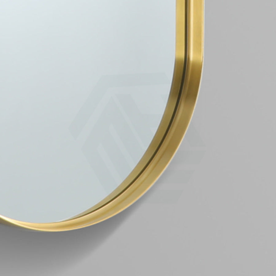 450/600Mm Bathroom Yellow Gold Framed Oval Mirror Wall Mounted Vertical Or Horizontal Mirrors