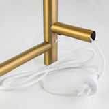 520X500X120Mm Round Brushed Gold Electric Heated Towel Rack 4 Bars Rails