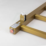 520X500X120Mm Square Brushed Gold Electric Heated Towel Rack 4 Bars Rails