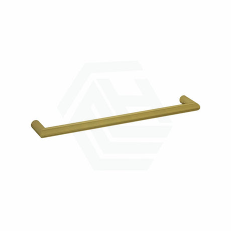 630/830Mm Round Single Bar Heated Towel Rail Brushed Gold 630Mm Rails